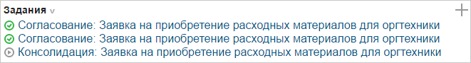 Список заданий в режиме "Дайджест"