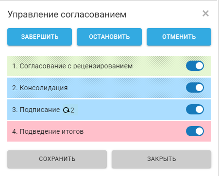 Управление усовершенствованным согласованием