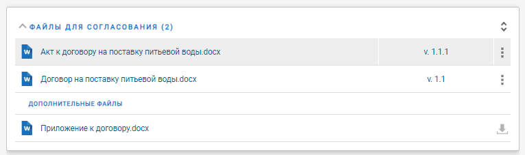 Файлы для согласования