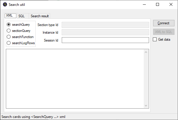 Главное окно программы "SearchUtil"